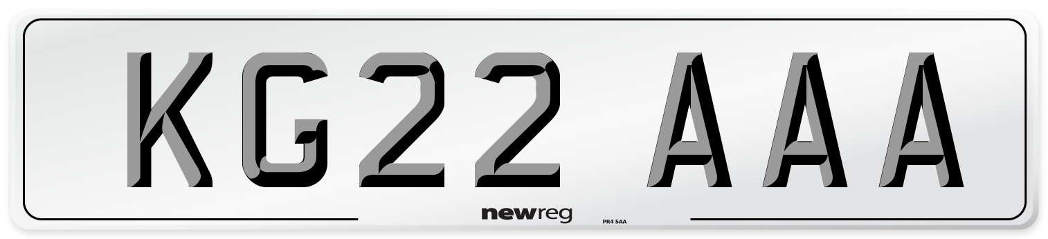 KG22 AAA Number Plate from New Reg